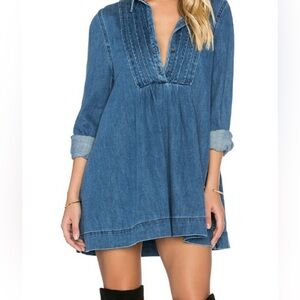 Free People Robin's Blue Denim Tunic